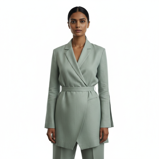 Premium Summer Blazer for Women | Breathable Linen-Silk Workwear