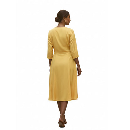Grace Wrap Midi Dress for Women | Elegant Casual & Office Wear