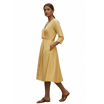 Grace Wrap Midi Dress for Women | Elegant Casual & Office Wear
